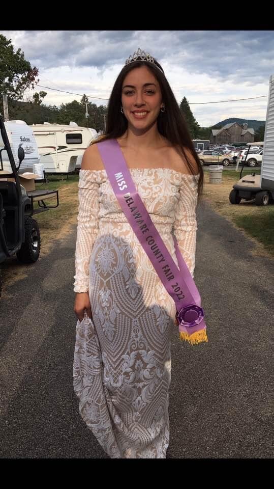 Chloe Davis, 19, South Kortright, in the 2022 pageant dress competition.